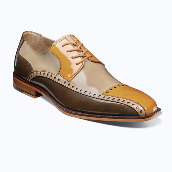 New Stacy Adams Leather Plaza Modified Cap Toe Oxford, sz 11.5 - Picture 1 of 12